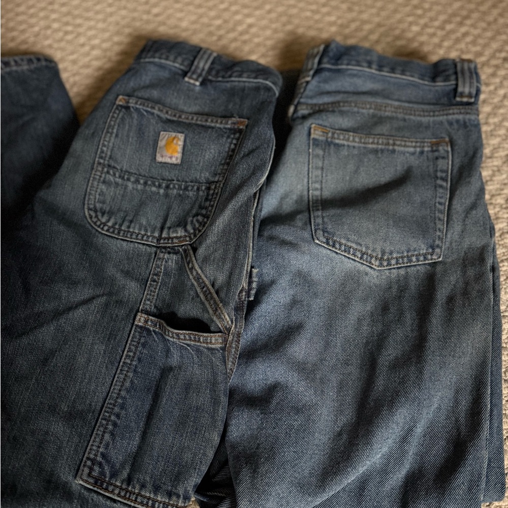 Carhartt Men's Relaxed Fit Dark Blue Jeans